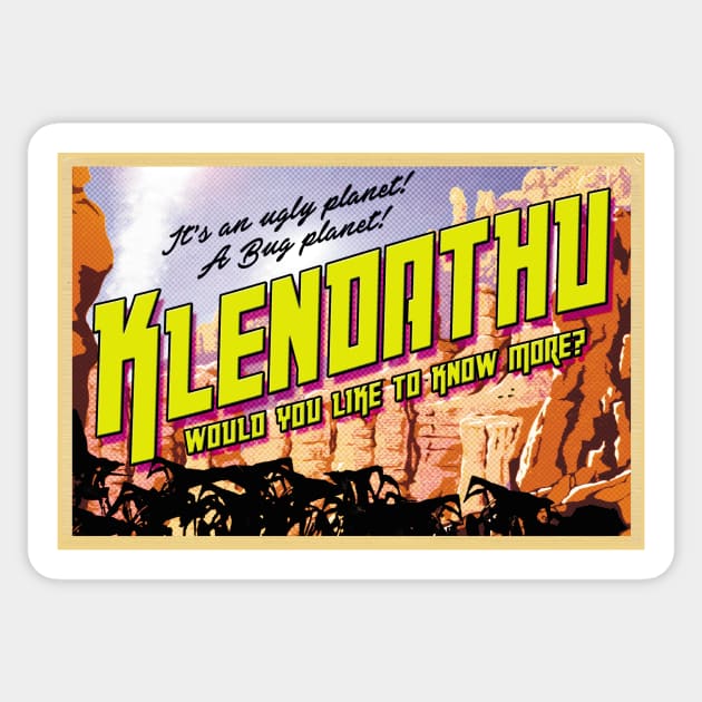 Greetings from Klendathu! Sticker by RocketPopInc